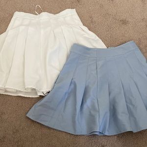 Flowy blue and white skirt set